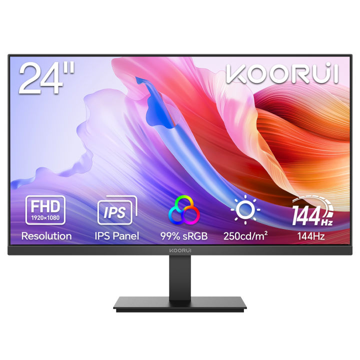 KOORUI E2411K | 24" FHD 144Hz Office Monitor | Ultra-thin Bezel