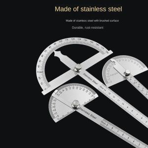 OPEAREY 180 độ Đo Cai Trị Thép không Gỉ Người Cai Trị góc Chế biến gỗ Công Cụ loại Góc Finder Thước đo