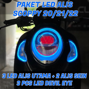 LAMPU DRL FLEKSIBEL ALIS RUNNING HONDA SCCOPY ALL VARIAN SIAP PASANG LAMPU SEIN LAMPU SENJA HONDA SCCOPY BONUS DEMON EYE BERKUALITAS TIDAK BERBINTIK