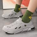 Rubber Shoes For Men Summer Outerwear Lace-up Hole Shoes Anti-Slip Breathable Rubber Clogs. 