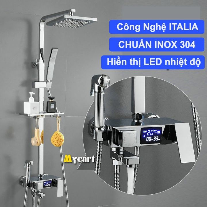 [Bát INOX]-Bộ sen cây tắm đứng nóng lạnh ITALIA INOX 304 Kỹ thuật Số ...
