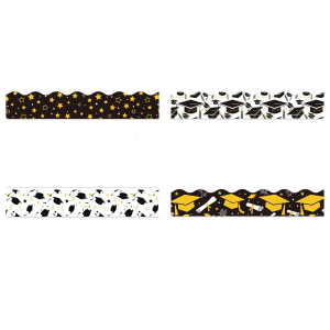 18m/59ft Graduation Border Sticker For Whiteboard 75mm Wide Decorative Border Trim Wall Sticker for Classroom Decoration