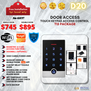D20 IP68 Waterproof Standalone RFID Access Control System Metal Touch Keypad Door Access Controller With ID EM Card Reader T15 Package