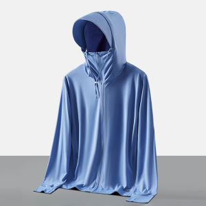 Detachable Large Brim Outdoor Couple Sun Protection Clothing Ice Silk Sun-Proof Clothes Sun UV Protection Hooded Couple Jackets