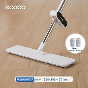 Ecoco Flat Mop Cleaning Bucket Anti-rollover 17L PP Material Portable with Long Handle Laundry Basket