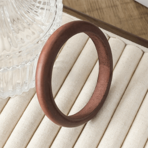 MIRELAE Wide Wooden Bangles Ethnic Style Round Square Bracelets Vintage Exaggerated Women Bangles Gifts