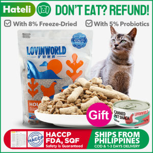 Lovinworld Pet Cat Dry Food High Protein with Freeze-dried Chicken Salmon Flavor Kittens Grain Free Nutrition Food for All Cats 1.5kg with Hard Packing
