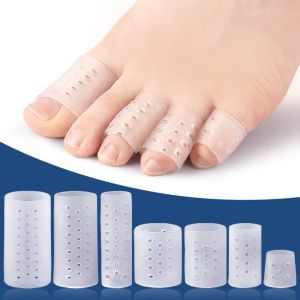 HELUVK Silicone Finger Toe Caps Clear Anti-Friction Foot Care  Breathable Toe Separator