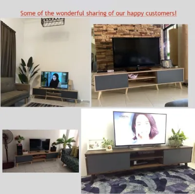 6ft TV Cabinet / TIIGO 4ft TV Cabinet (Sonama Oak + Grey / Columbia Walnut + Grey / White)