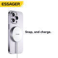 Essager นาฬิกาแม่เหล็กเหนี่ยวนำ15W เครื่องชาร์จไร้สาย QI 3 In 1ชาร์จเร็วขาตั้งสำหรับ Iphone 14 Airpods Pro Apple Watch Ios Macsafe. 