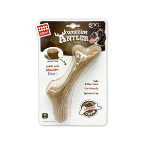 GiGwi Wooden Antler - Natural Dog Chew Bone Toy