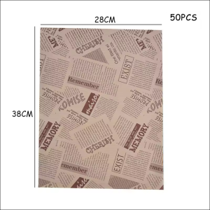 Greaseproof Paper 100pcs Oil Proof Absorption for Burger Wrapping Kitchen Use