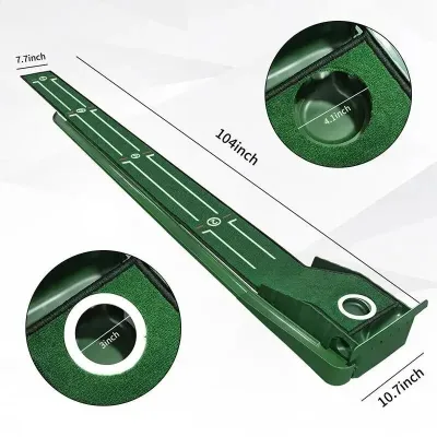 Pgm mini đánh gôn màu xanh Putter Mat di động trong nhà và ngoài trời Golf học viên pm015