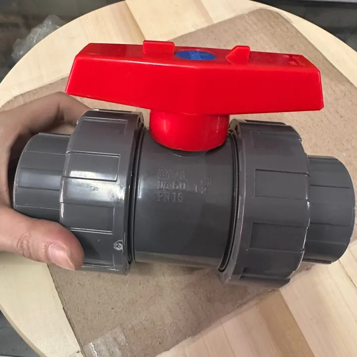EFIELD 1-1/2 Inch PVC Schedule 40 Ball Valve | Solvent Weld Slip Ends | Manual Operation