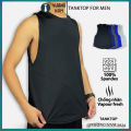 Áo ba lỗ nam TANKTOP TRƠN form rộng xẻ tà tập GYM thể hình chất thun lạnh VNO123. 