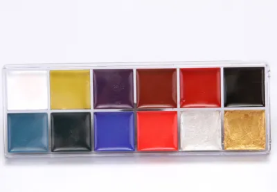 12 สี สีเพ้นท์หน้า สีน้ำมัน สีทาหน้า สำหรับแต่งหน้า ปาร์ตี้แฟนซี เพ้นท์ร่างกาย