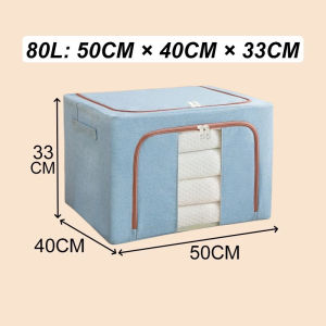 [BH-5 năm] Túi Đựng Quần Áo Gấp Gọn-130L Hộp Dựng Quần Áo Khung Thép Đa NăngThùng Vải Đựng Đồ Đa Năng