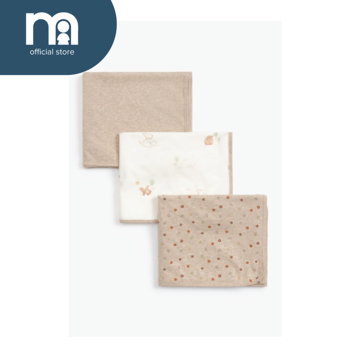 Mothercare Lovable Bear Jersey Blankets 3 Pack Lazada