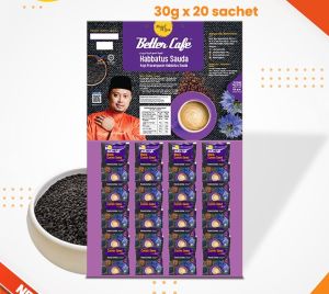 【100% Original】Munif Hijjaz Better Cafe Arabic Gum with Barley (Papan) (20 sachets x 30g)