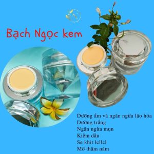 Bạch Ngọc kem dưỡng trắng hồng rạng rỡ nâng tone Giúp làm dịu và phục hồi da ngừa mụn ngăn ngừa nám mụn rõ rệt sau 1 liệu trình hàng chuẩn cao cấp 100%
