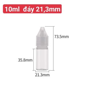 Chai Lọ Nhựa PET 10ml 15ml 30ml 50ml60m 100ml 120ml Trong Suốt Có Nắp Chống Tràn Đựng Nước Hoa Mực Xăm Tinh Dầu