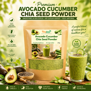 BUY 1 GET 1 - Avocado cucumber Chia Seed Powder Healthy Meal Replacement Smoothie