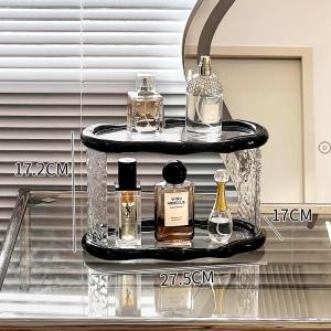 Supermarket 2-Tier Desktop Storage Rack - Clear & Stylish Storage Rack for Table Sofa Side & Small Items (Space-Saving) HX28-2888