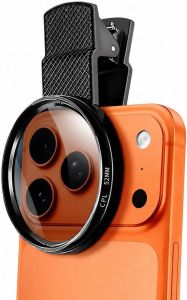 52mm Clip-on CPL Phone Camera Filter Kit Circular Polarizer Polarizing Filter Compatible with iPhone 17 16 15 14 13 12 11