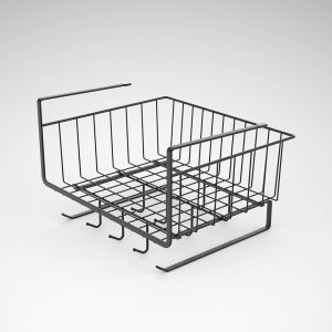 24ส่งเร็วจากกทมแขวนตู้ครัวตะกร้าตะกร้าเก็บของอเนกประสงค์เสียบตะกร้าเพิ่มพื้นที่จัดเก็บและใช้งานง่ายHanging kitchen cabinet basket