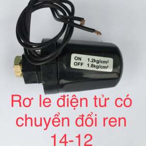 Rơ le máy bơm tăng áp điện tử có tặng lơ chuyển đổi ren 14 sang 12