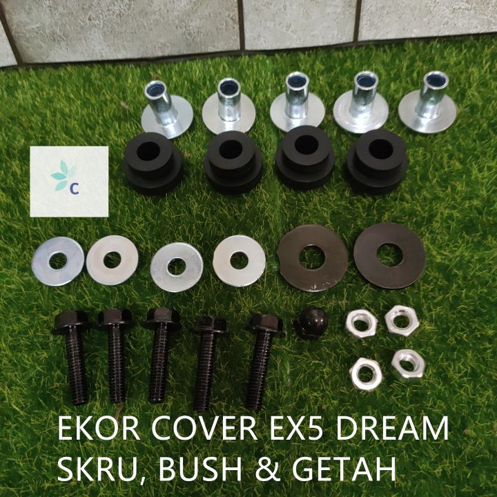 EX5 DREAM SKRU BUSH DAN GETAH DI EKOR COVER REAR FENDER UPPER