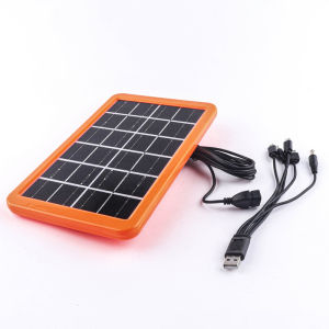 3W High Quality Fast Charging Solar Panels Charger With 5 Type USB CABLE For Camping For Cellphone