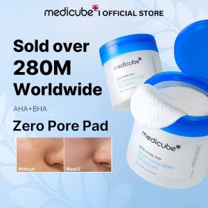 Medicube Zero Pore Pad Dual-Textured Facial Toner Pads for Exfoliation and Pore Care with 4.5% AHA Lactic Acid & 0.45% BHA Salicylic Acid Ideal for All Skin Types Korean Skin Care 155g/5.46oz.(70pads))