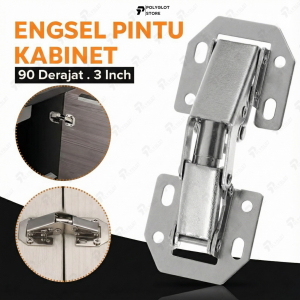 Engsel Kodok 3 Inch Tanpa Bor Mangkok Engsel Lemari 90 Derajat Mudah Pasang