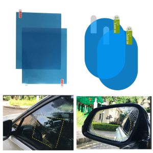 4pcs Kaca spion mobil film hujan mobil sepeda motor anti kabut dan hujan kaca film pelindung film nano