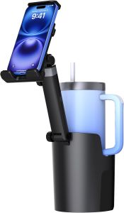 Vitog 2-in-1 Phone Holders for Your Car Universal Cup Holder Phone Holder with 360 ° Rotation & Long Arm Mount Car Phone Holder Compatible with iPhone Samsung All 4.0-14.0" Phones & Tablets