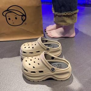 [Free Shipping] Thick-Soled Small-Sized Perforated Sandals For Women New Summer Style Suitable For Outdoor Wear Non-Slip Versatile With A Closed-Toe Design Perfect For The Beach