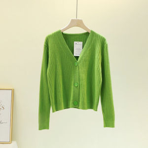 Knitted Sweaters Cardigan Jacket Women Korean Style Short High Waist Sweater Coat Women All-match Long-sleeved Knitted Cardigan