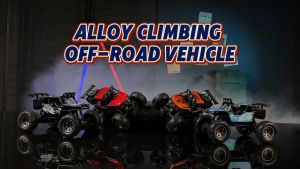 4WD Alloy RC Off-Road Car 2.4GHz Remote Control Monster Truck Spray LED Climbing Toy for Kids Boys