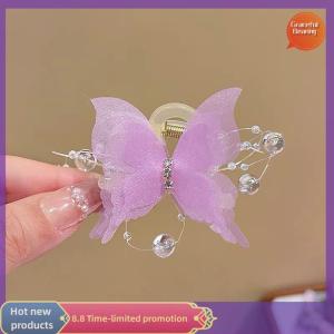 Graceful Tulle Butterfly Hair Clip For Women Girls Colorful Hairpin Side Clip Sweet Cute Butterfly Barrette Hair Accessories