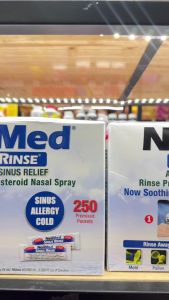 Nước Rửa Mũi Neilmed Sinus Rinse - 1 Xịt 2 Bình & 250 Gói Muối_ Hàng Mỹ - Thông rửa mũi là cách thức tuyệt vời để loại bỏ các chất nhầy trong mũi làm sạch các chất gây dị ứng chất kích thích vi khuẩn và virus trong mũi giúp làm giảm tần suất nhiễm tr