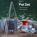 Naturehike  Camping Cooking Set Nesting Ultralight Pot , Outdoor Peralatan Memasak Portabel Panci Berkemah Luar Ruangan Cookware Piknik (4 Pcs) Ultralight Outdoor Pots. 