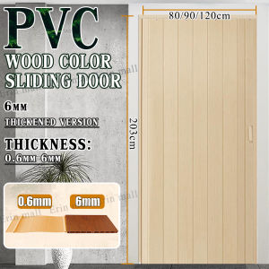 Erin mall Pvc Accordion Folding Door Waterproof Space-Saving Sliding Door Room Partition Kitchen Bathroom CR