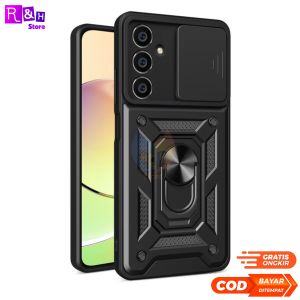 PROMO Case Samsung Galaxy M15 5G Military Slide Camera Ring Magnetic + GRATIS TG 5D BLUE LIGHT SPY