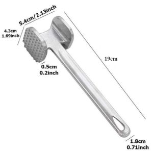 Búa Dằm Mềm Thịt 2 Mặt Cầm Tay Chất Liệu Inox Chắc Chắn Búa Giã Thịt Cán Dài Làm Mềm Nhanh Chóng Đa Năng Cho Nhà Bếp