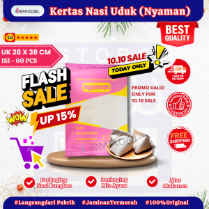 Kertas Nasi Coklat Warteg Uduk Premium - Ukuran 28 x 38 cm - 60 Lembar