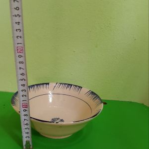 Combo 5 tô kiểu nam bộ vẽ tay tô loe phết xanh 21 cm ( video)