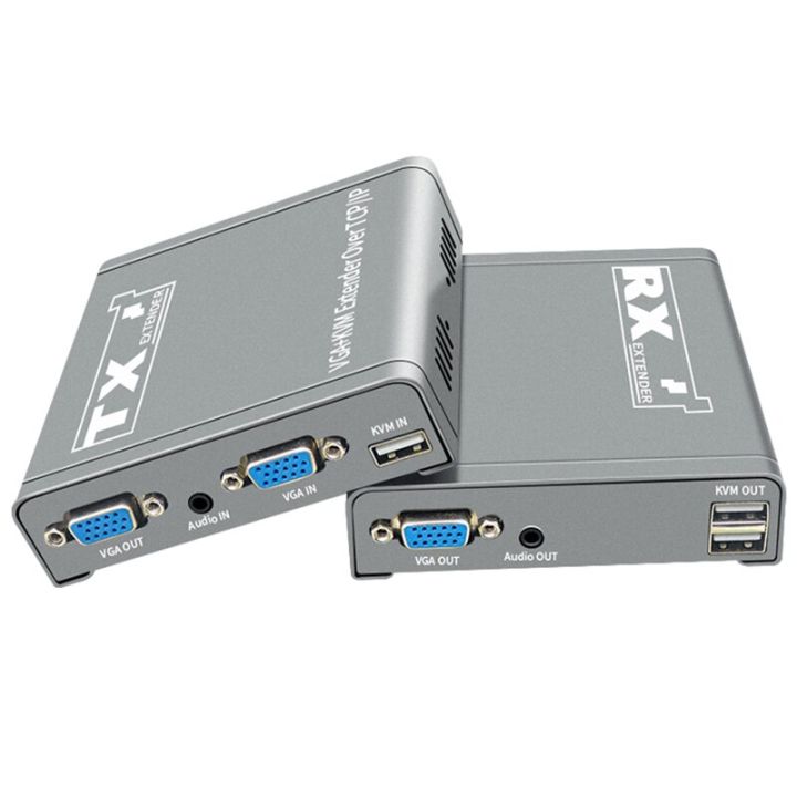 M Vga Kvm Extender Over Ip Cat E Rj Cable Vga Usb Kvm Extender