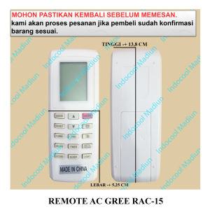 RAC15 REMOT / REMOT UNTUK AC / REMOTE AC GREE RAC-15