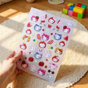 TX🏮💓🧧 Dễ Thương Phim Hoạt Hình Giáng Sinh Hello Kitty Móng Tay Nghệ Thuật Dán Kawaii KT Mèo Đầu Bìa Làm Móng Tay đề can Nữ Tính Tự Làm Móng Tay Nghệ Thuật Trang Trí Quà Tặng